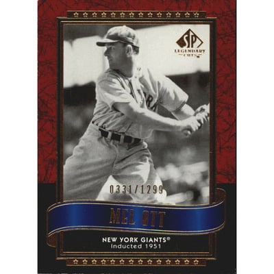 2003 SP Legendary Cuts Blue #89 Mel Ott