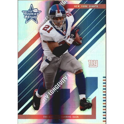 2004 Leaf Rookies and Stars Longevity Holofoil Parallel #62 Tiki Barber