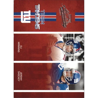 2005 Absolute Memorabilia Team Tandems #17 Eli Manning/Jeremy Shockey