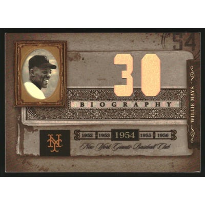 2005 Biography Willie Mays HR #30 Willie Mays