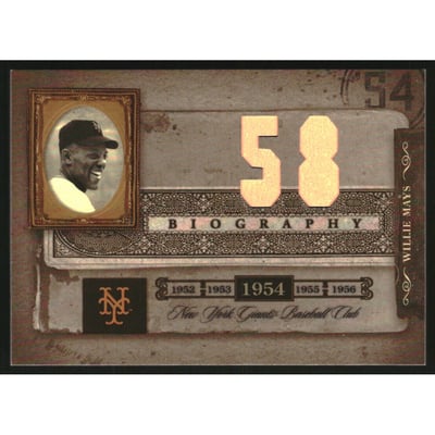 2005 Biography Willie Mays HR #58 Willie Mays