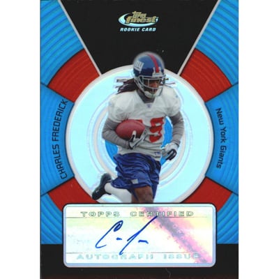 2005 Finest Blue Refractors #176 Charles Frederick AU