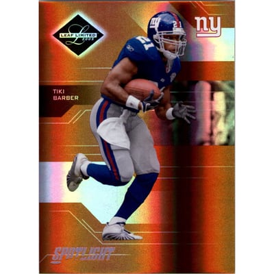 2005 Leaf Limited Bronze Spotlight #67 Tiki Barber