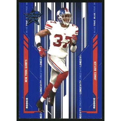 2005 Leaf Rookies and Stars Longevity True Blue Parallel #174 James Butler
