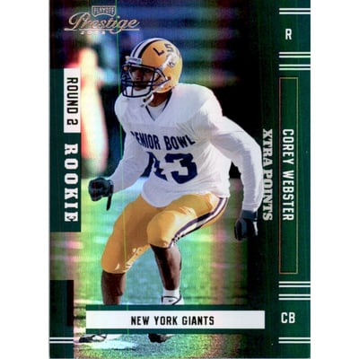 2005 Playoff Prestige Xtra Points Green #238 Corey Webster