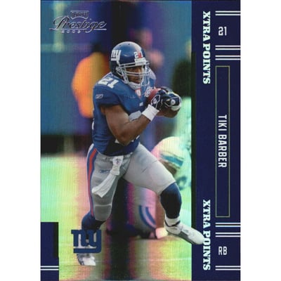 2005 Playoff Prestige Xtra Points Purple #92 Tiki Barber