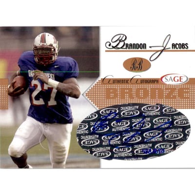 2005 SAGE Autographs Bronze #A23 Brandon Jacobs/650