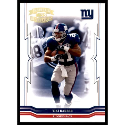 2005 Throwback Threads Gold Holofoil #98 Tiki Barber
