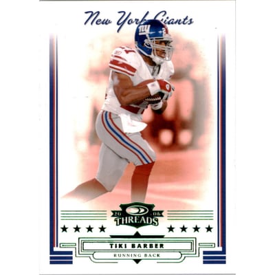 2006 Donruss Threads Retail Green #67 Tiki Barber