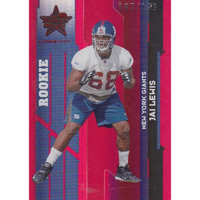 2006 Leaf Rookies and Stars Longevity Target Ruby Parallel #157 Jai Lewis