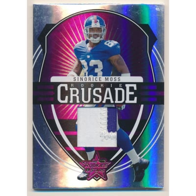 2006 Leaf Rookies and Stars Rookie Crusade Materials Prime #22 Sinorice Moss