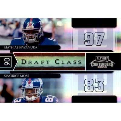 2006 Playoff Contenders Draft Class Holofoil #32 Mathias Kiwanuka/Sinorice Moss