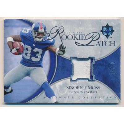 2006 Ultimate Collection Rookie Jerseys Patches Silver #URSM Sinorice Moss