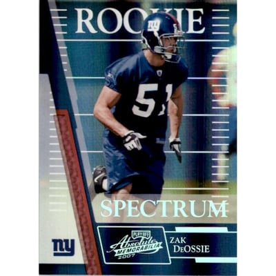 2007 Absolute Memorabilia Spectrum Silver #192 Zak DeOssie