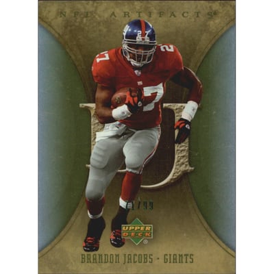 2007 Artifacts Green #68 Brandon Jacobs