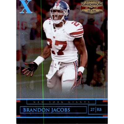 2007 Donruss Gridiron Gear Platinum Holofoil X's #7 Brandon Jacobs