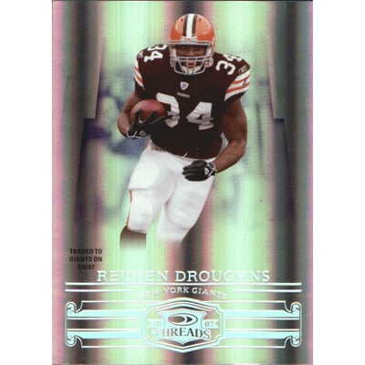 2007 Donruss Threads Silver Holofoil #30 Reuben Droughns