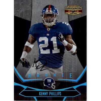 2008 Donruss Gridiron Gear Autographs Platinum Holofoil #157 Kenny Phillips