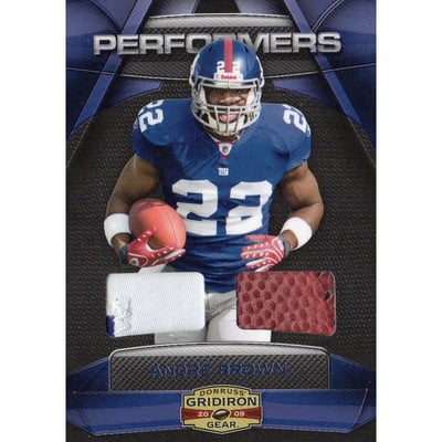 2009 Donruss Gridiron Gear Performers Materials Combos Prime #26 Andre Brown