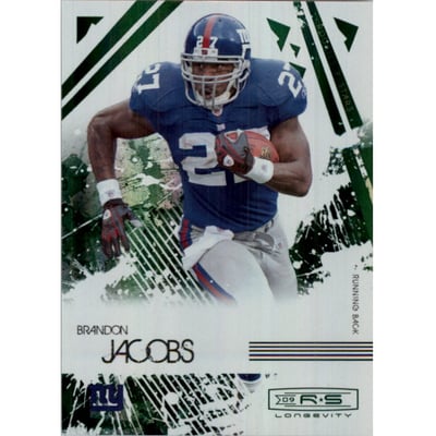 2009 Donruss Rookies and Stars Longevity Emerald #64 Brandon Jacobs