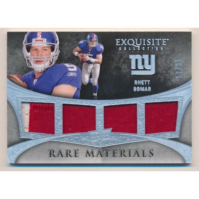 2009 Exquisite Collection Rare Materials #4RH Rhett Bomar