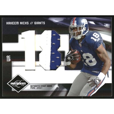 2009 Limited Rookie Jumbo Jerseys Jersey Number Prime #21 Hakeem Nicks