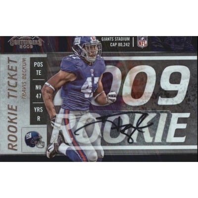 2009 Playoff Contenders #206 Travis Beckum AU RC
