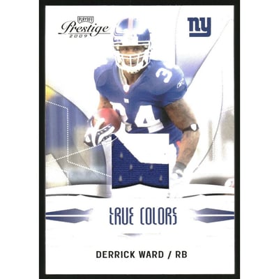 2009 Playoff Prestige True Colors Materials Primary Colors #7 Derrick Ward