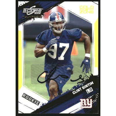 2009 Score Inscriptions Autographs Gold Zone #325 Clint Sintim/50