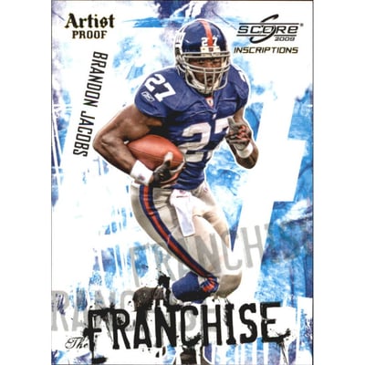 2009 Score Inscriptions Franchise Artist's Proof #4 Brandon Jacobs