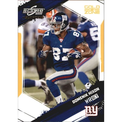 2009 Score Inscriptions Gold Zone #195 Domenik Hixon