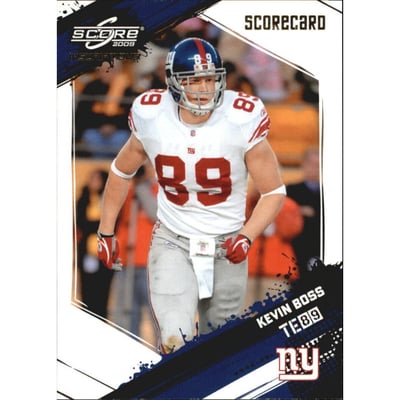 2009 Score Inscriptions Scorecard #199 Kevin Boss
