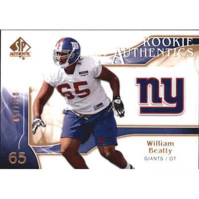 2009 SP Authentic Bronze #274 William Beatty