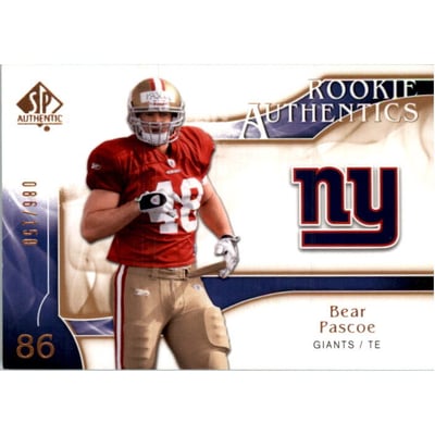 2009 SP Authentic Bronze #291 Bear Pascoe