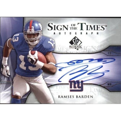 2009 SP Authentic Sign of the Times #STRB Ramses Barden