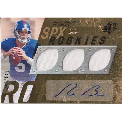 2009 SPx #106 Rhett Bomar JSY AU RC