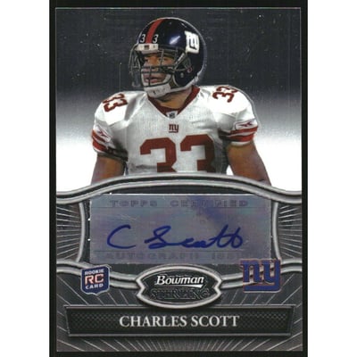 2010 Bowman Sterling #BSRCS Charles Scott JSY A RC