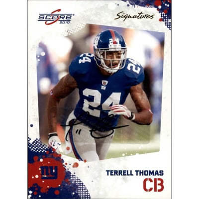 2010 Score Signatures #197 Terrell Thomas