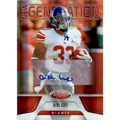 2011 Certified Mirror Red Signatures #172 Da'Rel Scott/250