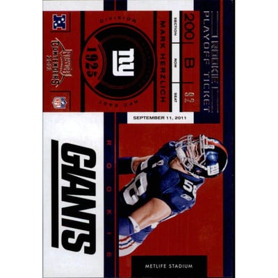 2011 Playoff Contenders Playoff Ticket #132 Mark Herzlich