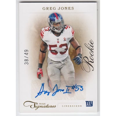 2011 Prime Signatures Autographs Gold #191 Greg Jones/49