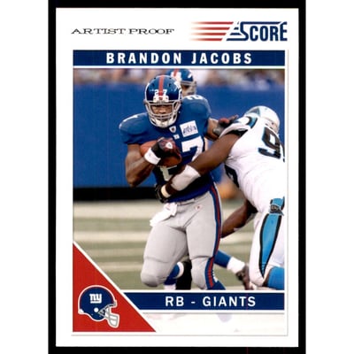 2011 Score Artist's Proof #189 Brandon Jacobs