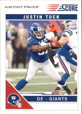2011 Score Artist's Proof #192 Justin Tuck