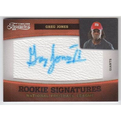 2011 Timeless Treasures Silver #160 Greg Jones AU