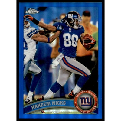 2011 Topps Chrome Blue Refractors #81 Hakeem Nicks