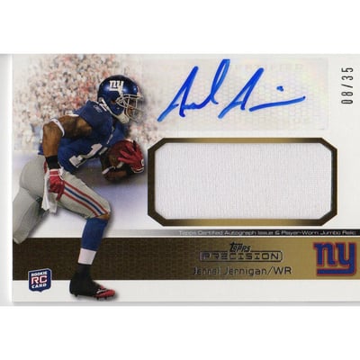 2011 Topps Precision Rookie Jumbo Relic Autographs Gold #RAJRJJE Jerrel Jernigan