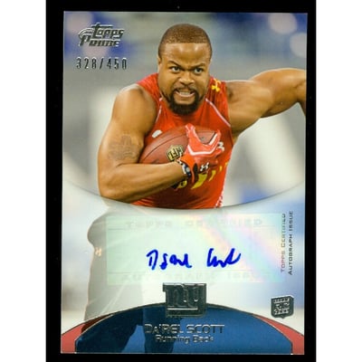2011 Topps Prime Rookie Autographs #53 Da'Rel Scott/450