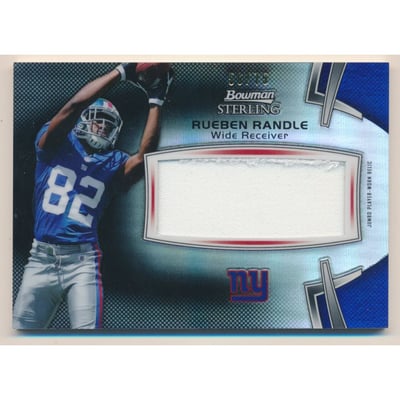 2012 Bowman Sterling Black Refractors #BSJRRRR Rueben Randle JSY/75