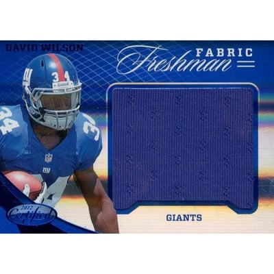 2012 Certified Mirror Blue Materials #326 David Wilson/49