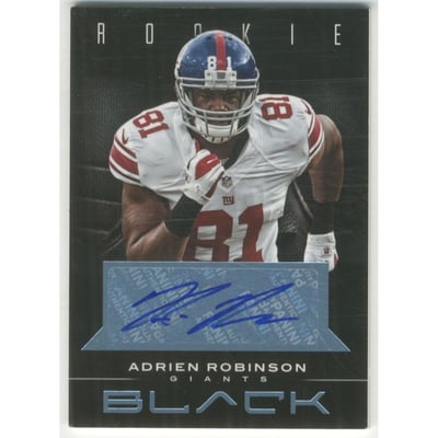 2012 Panini Black Rookie Signatures Platinum #101 Adrien Robinson/49